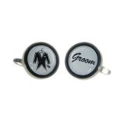 Gemelos para hombre gris ceniza redondos miniatura 1