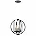 Kichler 43642BK Contemporary Modern Four Light Chandelier from Samural Collection in Black Finish