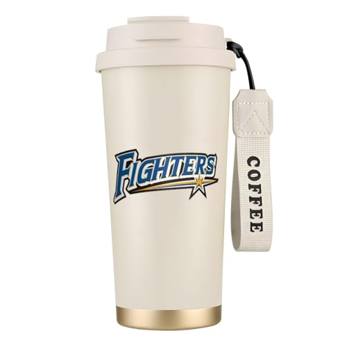ステンレスカップ 北海道日本ハムファイターズ 車用タンブラー 大容量 マグボトル 水筒 車用コップ おしゃれ 大容量 保冷 保温 真空断熱 ストロー付き 蓋付き 直飲み ウォーターボトル 持ち運び便利 男女兼用 プレゼント オフィス 家庭用 車載用 500