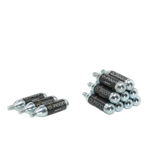 OURGON - 12 Argon Capsules - Can Work with Coravin By Following QR Instructions On Packaging - Argon Gas Capsule Refills - Wine Preservation
