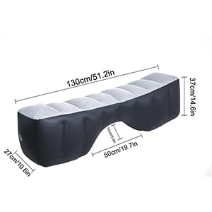 Image of Onirii Inflatable Car Air Mattress Bed with Back Seat Pump Portable Car Travel,Sleeping Gap Pad,Auto Accessories Inflation Bed for Car, SUV | 51.2 inchx10.6 inchx14.6 inchPortable Cushion Camping Sleeping Gap Pad Air Couch for Small Compact Car SUV