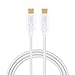 USB-C to USB-C Cable(3A), CableCreation 6.5ft USB Type C Fast Charge Cord 480Mbps, Compatible MacBook 12-inch, Google Pixel XL/2, Galaxy S9/S9 Plus, Huawei Mate 20 & More, 2M/ White