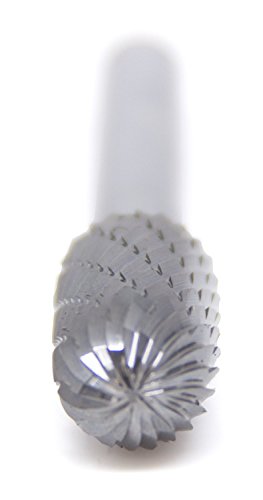 Benchmark Abrasives Cylindrical Shape Ball Nose Premium Double Cut Tungsten Carbide Burr For Metal Wood Welding Deburring High-Speed Die Grinders Enclosed In Plastic Capsule 1/4" Shank (Sc-3) #TOP1