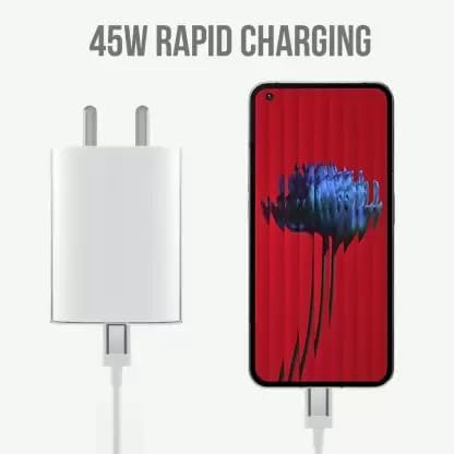 Image of Original 45 Watt PD Fast Charging Adapter with Type C-to-C Cable Compatible with Nothing Phone 2Phone 1 (Adapter and Cable) with SIX Months Replacement Warranty
