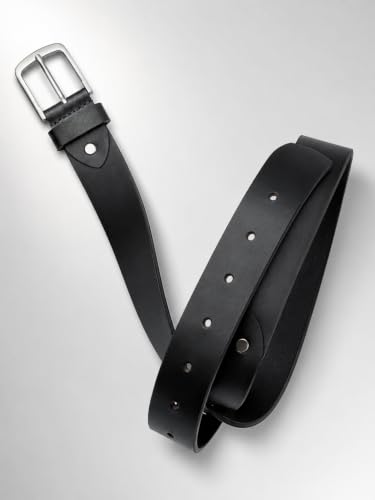 Image of LUQHAD Men's Genuine Leather Belt, Formal & Casual Wear, Rust-Proof Alloy Buckle