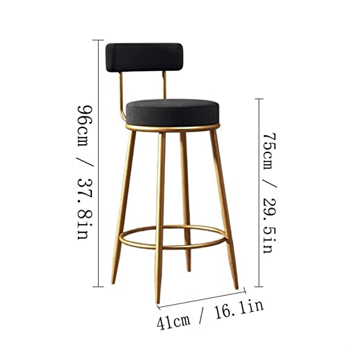 Chaise de bar moderne dorée pour comptoir de cuisine et repas J