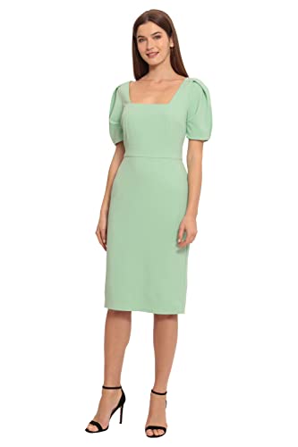 Maggy London Women's Short Sleeve Sheath Scuba Crepe Dress2