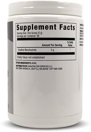 Amazon Basics Creatine Monohydrate Powder, 10.58 oz, 60 Servings - 1