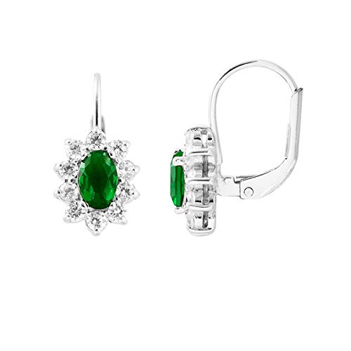 Boucles d'oreilles émeraude argent 925 femme collection ESSENS