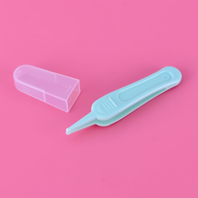Image of 6 PCS Nose Cleaning Tweezer Plastic Round Head Care Ear Nose Navel Clean Tool Nipper Plier Pincet Forceps for Nose Cleaning Pick Nipper