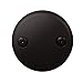Westbrass 3-1/8" Two-Hole Overflow Face Plate and Screws, Oil Rubbed Bronze, D329-12