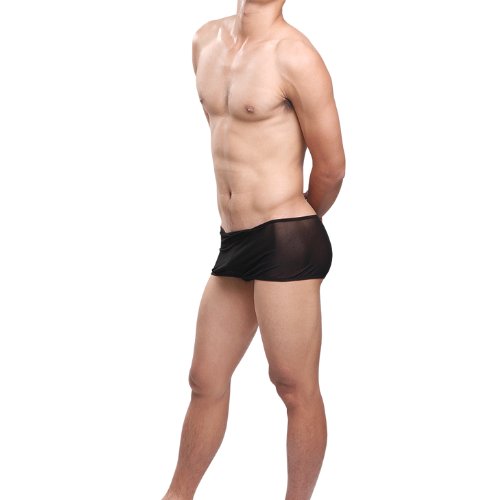 COMLIFE Mens Ultra Thin Transparent Skirt Thong T-Pants Lace Bulge Pouch Thong Underwear3
