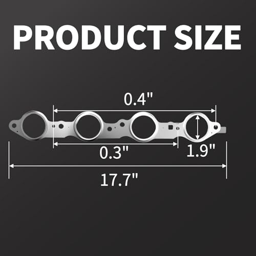 Image of 12617944 LS Engine Exhaust Manifold Gasket with Bolts Fit for Chevy Silverado 1500 /2500, GMC Sierra /Surburban, Pontiac, LS1 LS2 LS3 LS6 LQ4 LQ9 Multi-Layer Steel Gasket Replace 551696