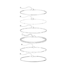 5Pcs Silver Bracelets A