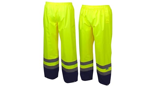 Pyramex RRWP3110L PU/Poly hi vis elastic waist pants - size large