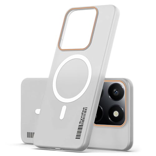 DL3 Mobilak Case Back Cover for Honor X7D, Sleek Frosted Translucent Back Only Compatible with Wireless Magnetic Accessories | Anti-Scratch Shockproof Phone Case (Clear)