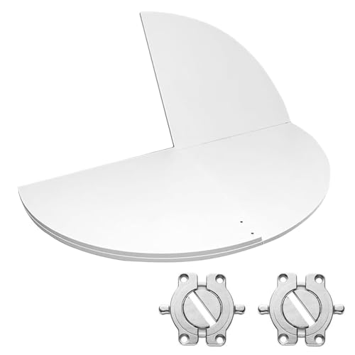 SMCMGECEUZ Tablero Redondo De Madera 120 130 150 170 180cm Tablero De Mesa Redondo Plegable Sin Patas Ahorra Espacio para Mesa De Comedor(White,180cm/71in)