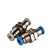 1pc Union Pneumatic Air Tube Fittings Brass Bulkhead Fitting for Machinery 8mm Tube Size Construction Farm Restaurant Industries(PM 1-4)