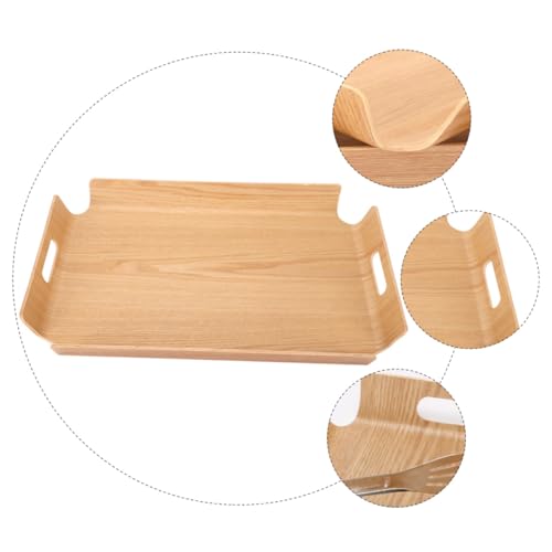 STOBOK 木製ピザトレイ 手磨き仕上げ 木質サービングプラッター 自助式パン皿 カフェやホームパーティー用おしゃれトレー