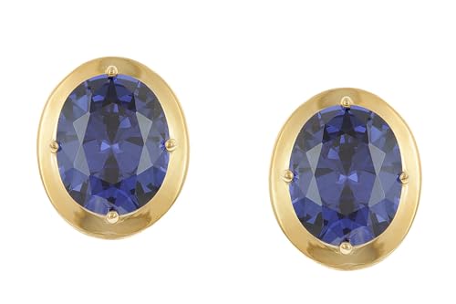 Boucles d'oreilles trendor le cadeau idéal avec puces zircone bleues - 2