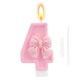 Bougie 4 Ans, Bougie Anniversaire 4 Ans, Numéro d'Anniversaire Bougies Papillon...
