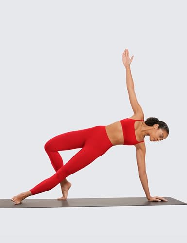 CRZ YOGA High Waist Yoga Leggings 25" Red Chili Small - 4