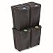 rg-vertrieb Lot de 4 Cubes de Recyclage 140 l Prosperplast Sortibox en Plastique de Couleur Anthracite, 4 x 35 l