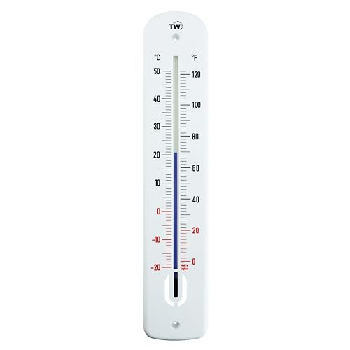 Großes Außenthermometer, 380 mm, Gartenthermometer, für den Außenbereich, im Gewächshaus, auf der Terrasse, auf der Sonnenterasse, im Schuppen, an der Wand, klassisches Thermometer, für innen, außen,