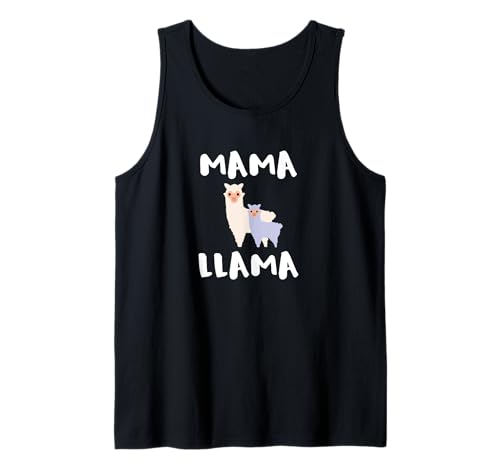 Cute Mama Llama Funny Animal Lover Quote for Moms Camiseta sin Mangas