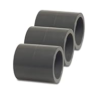 ONEAWELT - PVC Fitting Klebemuffe Ø 50mm PVC-U Muffe Rohrverbinder Rohr Schlauch Klebefitting zum verkleben, Qualität aus Europa, Menge: 3 Stück