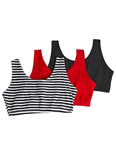 Image of Fruit of the Loom Women's Built-Up Sports Bra, (Pack of 3)