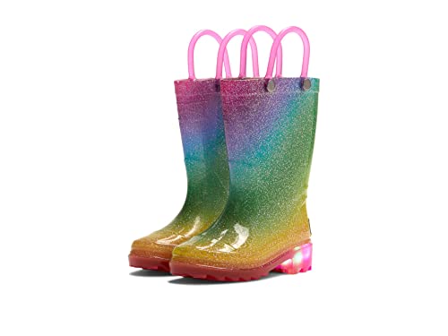 Western Chief Unisex-Child Celestial Ombre Lighted Waterproof Boot (Toddler/Little Kid) Rain