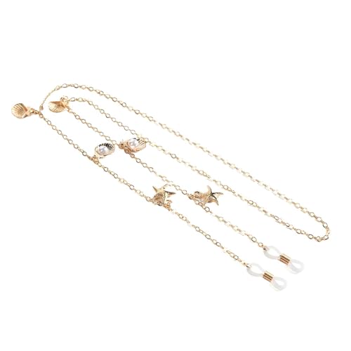 Zegaqae Gafas Chain - Cordón Ajustable con Estrella de Mar | Sujetador para Gafas - para Trabajo, Aire Libre, Viajes, Playa, Vacaciones, Uso Diario