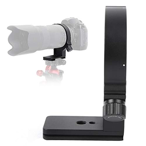 S erounder Base de colar de lente, suporte de anel adaptador de montagem em tripé com placa de liber