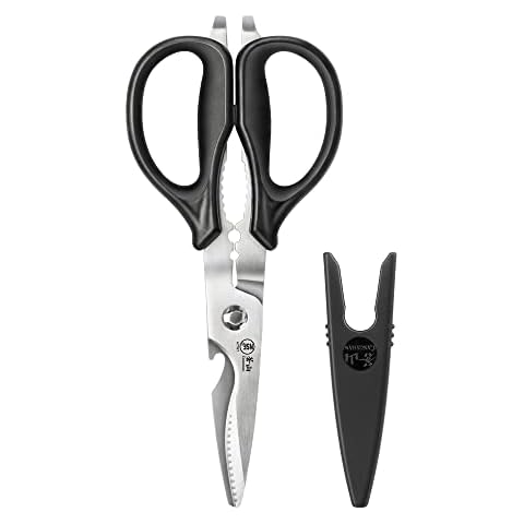 Cangshan 503343 9-inch Heavy-Duty Come-Apart Kitchen Shears with Guard Cover