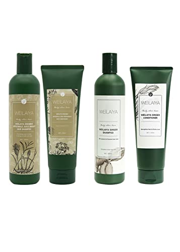 Weilaiya Ginger Set Shampoo 400mL & Conditioner 250mL Prevent Hair Loss (For Sensitivity/Dry Hair & Scalp)