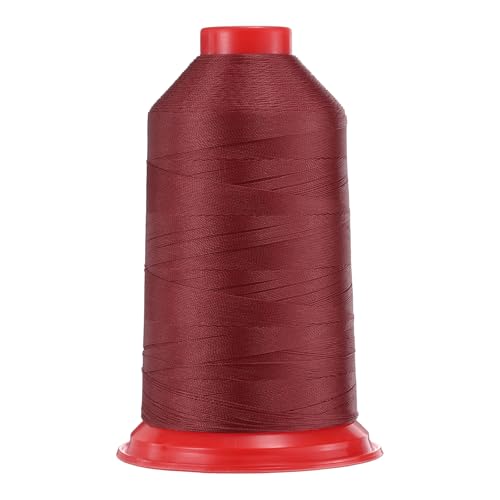 Hilo de nylon coser 1968 yardas tamaño 280D/3 rojo borgoña miniatura 1