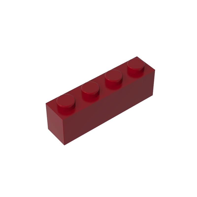 3010 Basic Bricks Brick 1x4 50 Pieces GDS-534 Compatible with Lego Building Blocks Color:Dark Red