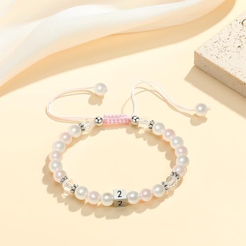 Image of MIXJOY Happy Birthday Gifts for Women, Birthday Braided Beads Bracelet Gifts for Turning Age Daughter Granddaughter Niece
