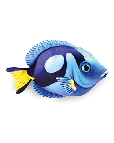 Real Planet Sea Life Plush - Soft Stuffed Animal Gift for Kids All Ages, Sea Ocean Fishing Plushie, Fun Christmas Birthday Gifts (Blue Tang, 9