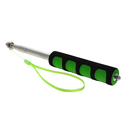 Image of Othmro 2Pcs Hollow Telescopic Teachers Pointer, Teaching Pointer Stick for Classroom, Metal Hand Retractable Pointer Extended Length 39.4 inch, Handheld Presenter Whiteboard Pointer (Green)
