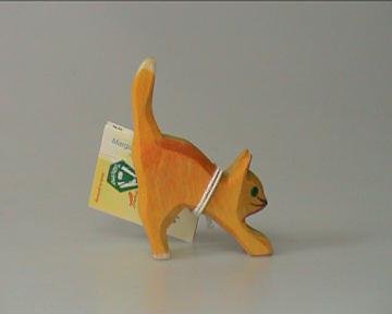 Chat Ostheimer petite tête basse une figurine douce pleine de poésie