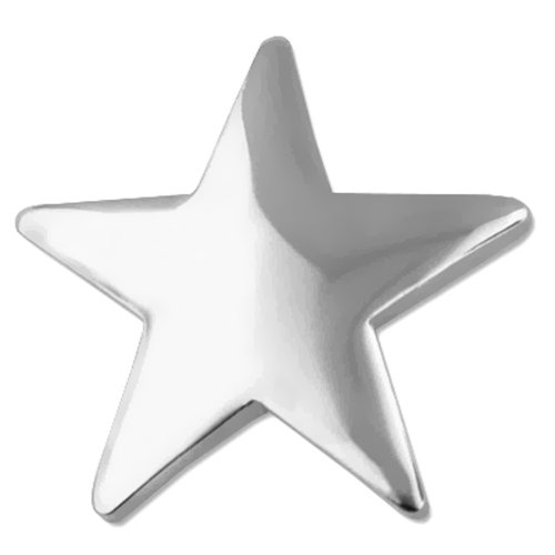 PinMart Classic Shiny Silver Star Lapel Pin Employee Student Recognition Gift