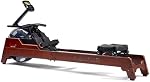 Sunny Health & Fitness Premium Water Rower w/Intensive Dynamic Real-Time Resistance, 300 LB Capacity Flip-able Rowing Machine for Home Training, Optional Free SunnyFit App Connection