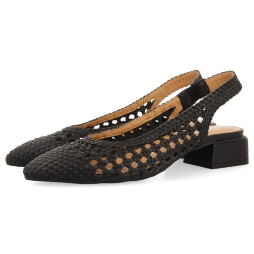BALLERINES EN CUIR TRESSÉ NOIR POUR FEMME PISKOVE