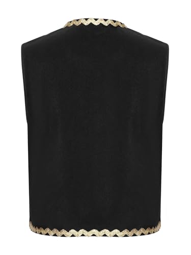 Little Big Boys Pirate Waistcoat Skeleton Printed Open Front Vest for Dress Up Play Pretend4