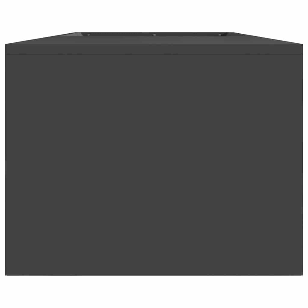Feuerstelle Schwarz 160 x 45 x 35 cm Stahl wetterfest für Garten Terrasse Außenbereich mit Stauraum und hitzebeständiger Brennkammer für gemütliche Abende im Freien