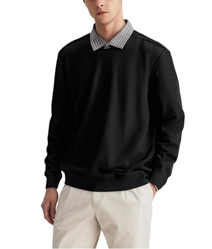 Men's Slim Fit V-Neck Sweater Business Casual Long Sleeve Pullover Soft Knit Top for Office Fall Winter Comfortable Warm