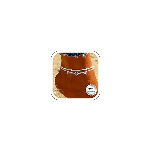 S925 Sterling Silver Anklet Bracelets for Women...