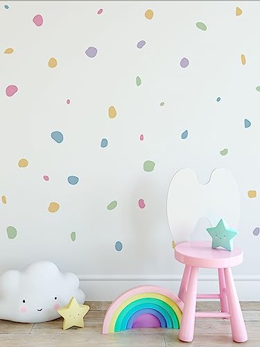 QuoteMyWall 150 Pastel Polka Dot Blobs Wall Stickers Dotty Danish Pastel Denmark Colourful Nursery Decals for Kids Boys Girls Bedrooms Removable (Danish Pastel) - Image 4